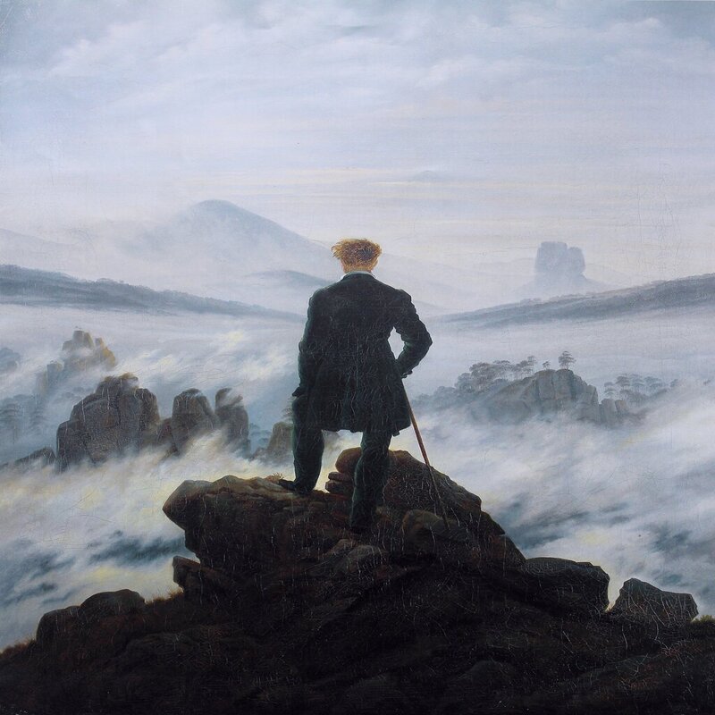 Wanderer above the sea of fog.